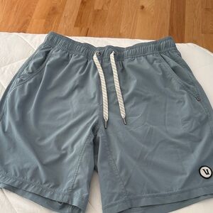 Vuori Men's Athletic Shorts in Light Blue